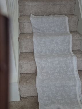 White Semi Sheer Jacquard Curtain Panel 42x64